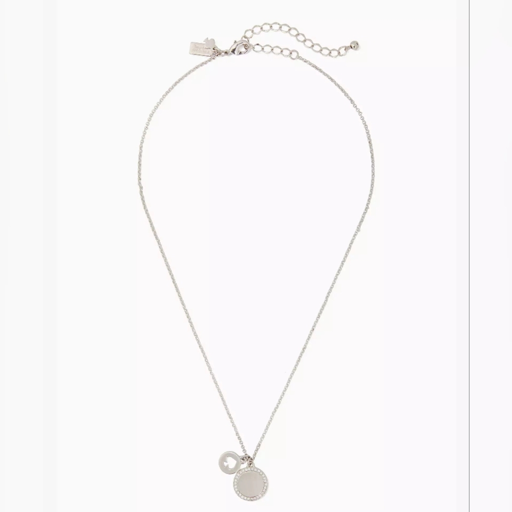Kate Spade Spot The Spade Pave Charm Pendant Necklace - Picture 5 of 5